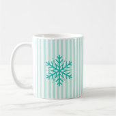 Mug Laisser neiger Turquoise Snowman Christmas Coffee (Gauche)