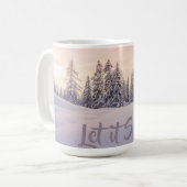 Mug Laisser passer la neige Hiver Scène Bois Coffee Mu (Devant gauche)