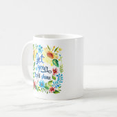 Mug "Laissez Briller Votre Lumière" Boho Fleurs sauvag (Devant gauche)