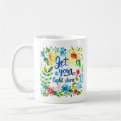 Mug "Laissez Briller Votre Lumière" Boho Fleurs sauvag (Gauche)