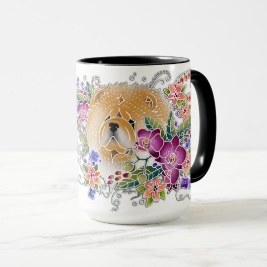 Mug Laissez de l'espace dans le jardin pour votre Chow (Devant droit)