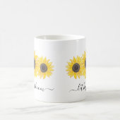 Mug Laissez Hope Bloom citer la floraison de tournesol (Centre)