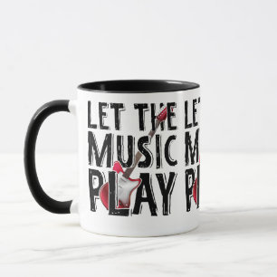 Mug Laissez La Musique Jouer La Guitare Électrique