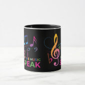 Mug Laissez La Musique Parler, Notes Musicales (Centre)