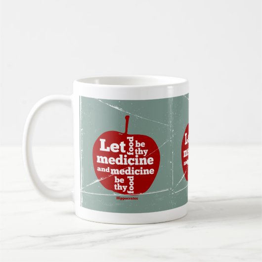 Mug Laissez la nourriture être par la médecine Hippocr (Gauche)