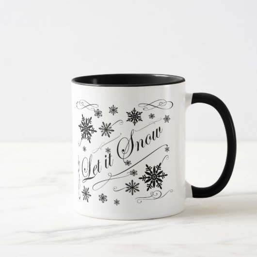 Mug laissez-le neiger morceau de tableau noir (Droite)