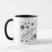Mug laissez-le neiger morceau de tableau noir (Gauche)