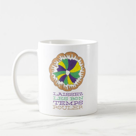 Mug Laissez Les Bon Temps Rouler Mardi Gras King Cake (Gauche)