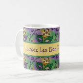 Mug Laissez Les Bon Temps Rouler Mardi Gras Masks (Devant gauche)