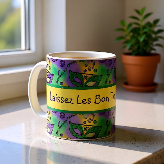 Mug Laissez Les Bon Temps Rouler Mardi Gras Masks