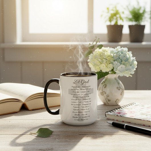 Mug Laissez l'inspiration des Écritures de Dieu