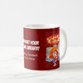 Mug Laissez nos bibliothèques seules (Devant droit)
