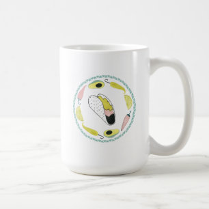 Mug Laissez-nous taco au sujet de cercle d'élément de