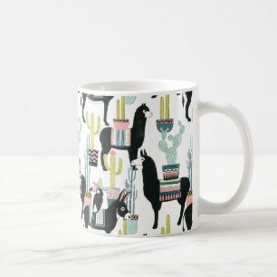 Mug Laissez-nous taco au sujet de motif de lama et