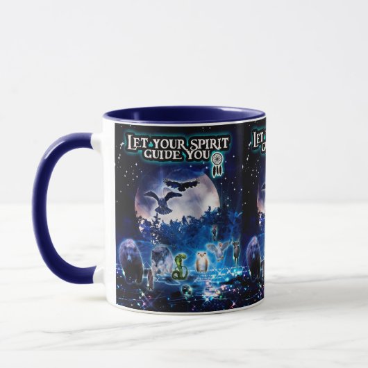 Mug Laissez Votre Esprit Vous Guider(Bleu) (Gauche)