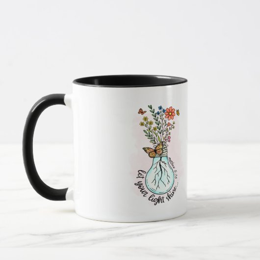 MUG "LAISSEZ VOTRE LUMIÈRE ÉCLAIRER" SIMPLE DESIGN BEB (Gauche)