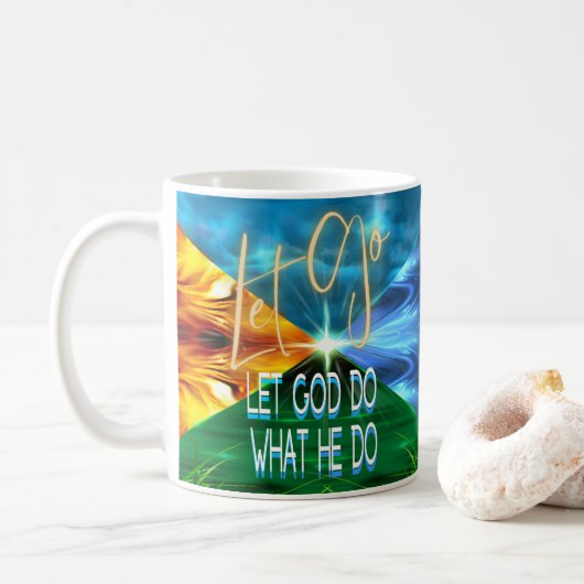 Mug Laissons Dieu Faire Ce Qu'Il Fait (Avec donut)
