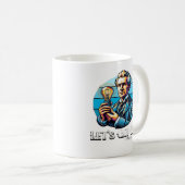 Mug Laissons-nous ! Cool classique minimal (Devant droit)