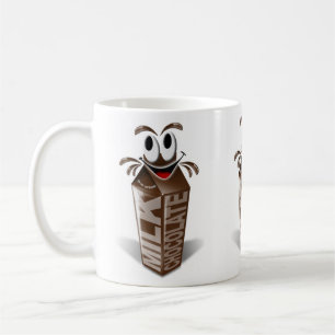 Mug Lait chocolaté de carton et de bande dessinée