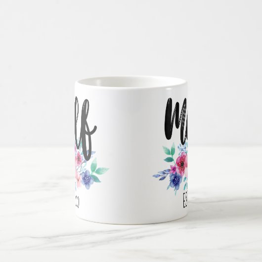Mug Lait établi avec une date personnalisée (Centre)
