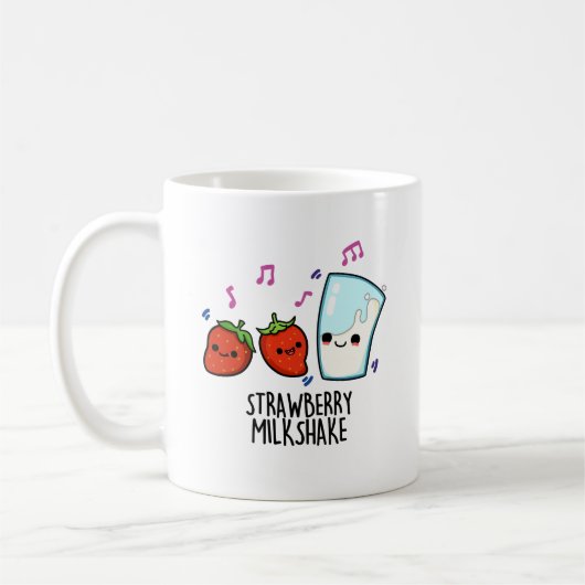 Mug Lait fraise Shake Funny Food Pun (Gauche)