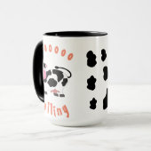 Mug Lait Moo-ments mignon vache buvant lait rappel (Devant gauche)