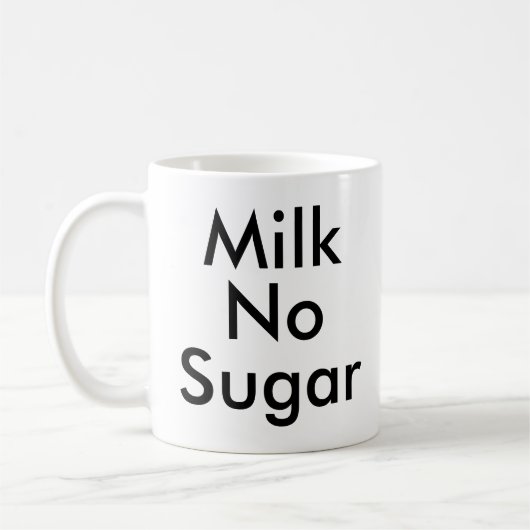 Mug Lait non sucre | Bouteille amateur de café de bure (Gauche)