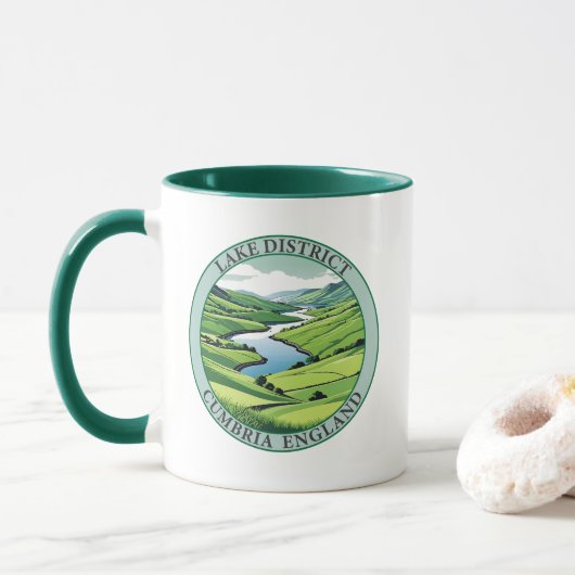 Mug Lake District Cumbria England (Avec donut)