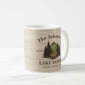 Mug Lake House Wood Nom de famille à thème Personnalis (Devant droit)