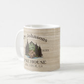 Mug Lake House Wood Nom de famille à thème Personnalis (Devant gauche)