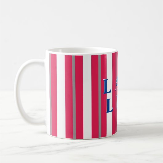 Mug Lake Life Rouge Blanc rayé (Gauche)