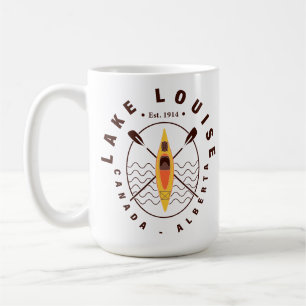 Mug Lake Louise Canada Alberta Kayaking Retro Souvenir