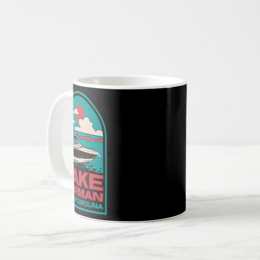 Mug Lake Norman Retro Boating Nc  (Devant gauche)