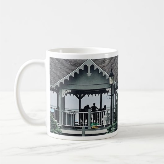 Mug Lakeside Chautauqua Yoga Silhouette Imprimer (Gauche)