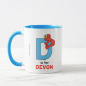 Mug L'alphabet d'Elmo | D Bleu (Gauche)