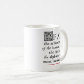 Mug L'alphabet - le centaure de Goudy (Devant droit)