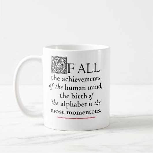 Mug L'alphabet - le centaure de Goudy (Gauche)