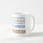 Mug L'alphabétisation musicale compte, j'aime manger d (Devant droit)