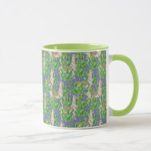 Mug Lama d'aquarelle et motif de Catus
