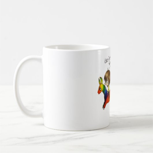 Mug Lama d'arc-en-ciel (Gauche)