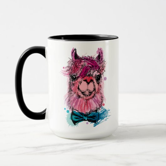 Mug Lama rose mignon (Gauche)