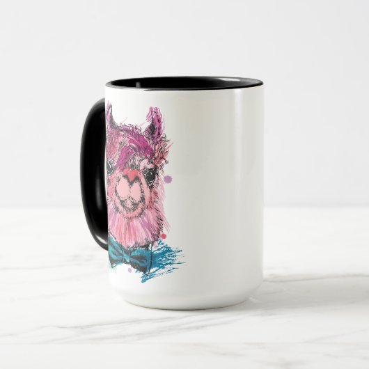 Mug Lama rose mignon (Devant gauche)