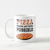 Mug L'amant de pizza cite - la pizza rend n'importe (Gauche)