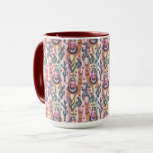 Mug Lamas sur le motif de rayures (Devant gauche)