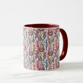 Mug Lamas sur le motif de rayures (Devant droit)