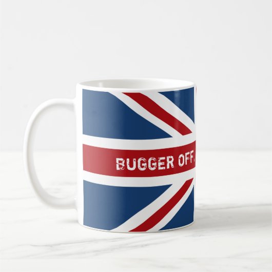 Mug Lambinez outre du drapeau potable du R-U de thé (Gauche)