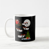 Mug Lambs Sheep Santa Sleigh Flying Funny Magical Chri (Gauche)