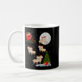 Mug Lambs Sheep Santa Sleigh Flying Funny Magical Chri (Gauche)