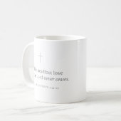 Mug Lamentations 3:22-23 Verset de l'Écriture Chrétien (Devant gauche)