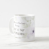 Mug Lamentations 3:23  Religious Inspirational Quote (Devant gauche)